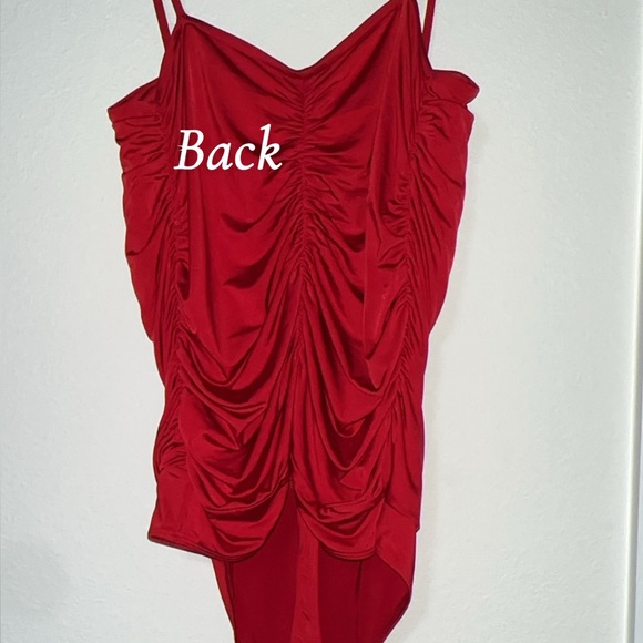 Express Body Contour Collection Red Women's Bodysuit - Picture 4 of 6